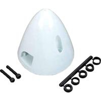 DU-BRO Spinner met koelopening Kunststof Afmeting, Ø: 51 mm Wit - thumbnail