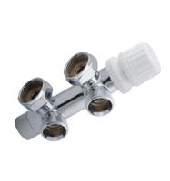 Riko thermostatisch 3/4 onderblok haaks-links chroom - thumbnail