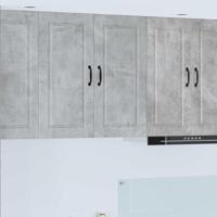 Keukenkast met plank Beton Grijs 80 x 31 x 80 cm Bewerkt hout - thumbnail