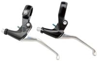 Simson remgrepenset v brake/cantilever 4 vinger zwart 2 delig - thumbnail