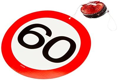 Hangdecoratie verkeersbord &apos;60&apos; - thumbnail