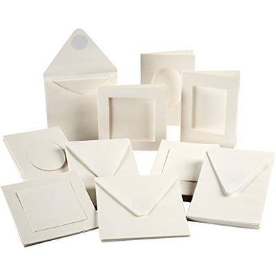 Creativ Company Https://www.cchobby.nl/passepartout-kaarten-afmeting-kaart-10-5x15-12-5x12-5-cm-inhoud-kan-varieren-off-white-50-set-1-doos