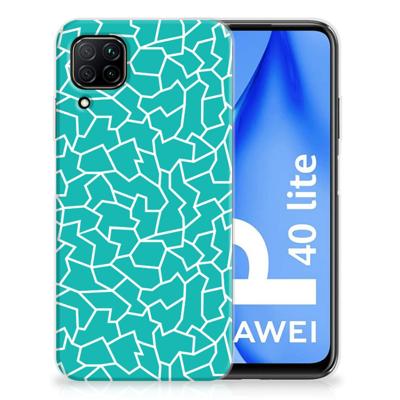 Huawei P40 Lite Hoesje maken Cracks Blue Huawei P40 Lite Hoesje maken Cracks Blue