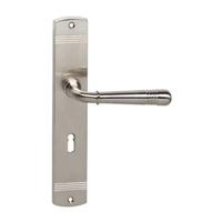 Intersteel Deurklink Helena op schild sleutelgat 56mm nikkel mat - thumbnail