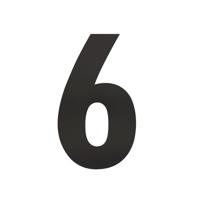 Intersteel Huisnummer 6 xl hoogte 30 cm rvs/mat zwart - thumbnail