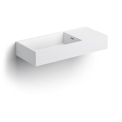 Wastafel Clou Wash Me 75x32x12 cm Solid Surface (Rechts)