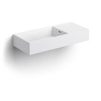 Wastafel Clou Wash Me 75x32x12 cm Solid Surface (Rechts) - thumbnail