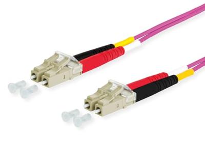 Metz Connect 151S1JOJO20E Glasvezel Optische vezel Aansluitkabel 2.00 m Violet [2x LC-stekker - 2x LC-stekker] 50/125 µ Multimode OM4