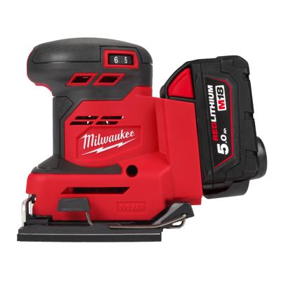 Milwaukee M18 BQSS-502B Accu vlakschuurmachine 18V 5.0Ah in tas - 4933479967 Milwaukee M18 BQSS-502B Accu vlakschuurmachine 18V 5.0Ah in tas - 4933479967