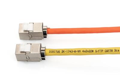 DIGITUS Keystone module Cat-6A afgeschermd - 1 stuk - RJ45 jack - 500 MHz 10GBase-T - AWG 26-22 - Ontwerp - Met vergrendelingshendel - Montage zonder gereedschap