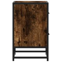 Nachtkastjes 2 st 40x31x50 cm bewerkt hout gerookt eikenkleurig - thumbnail