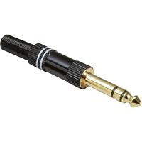 TRU Components TC-2502111 jack-connector 6,35 mm stekker, recht aantal polen (num): 3 stereo zw - thumbnail