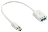 Leitz Data-oplaadkabel, USB-C naar USB-A(F), 0,15 m, wit, 63370001 - thumbnail