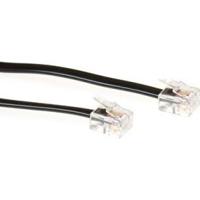 ACT RJ11 Telefoonkabel 1m M/M zwart - thumbnail