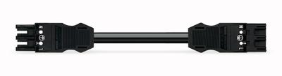 Wago Koppelkabel male-fem 3m 3x1.5 zwart 771 9993 006 301