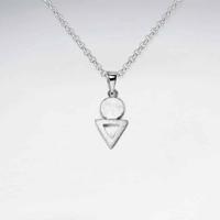 Zilveren Hanger Triangle. - thumbnail