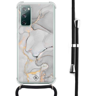 Samsung Galaxy S20 FE hoesje met koord - Marmer grijs Samsung Galaxy S20 FE hoesje met koord - Marmer grijs