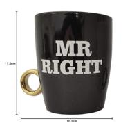 Porseleinen mokken Mr Right & Mrs Always Right - thumbnail