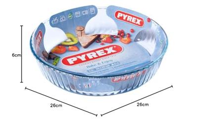 PYREX Moule 4 / kwart Klassiek glaswerk 26 cm transparant