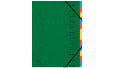 Exacompta Sorteermap 12-delig, groen