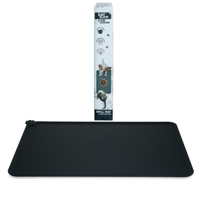 Eat Slow Live Longer Lick Mat Spill Mat M Grey