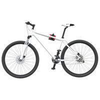 VidaXL Fietsreparatiehouder inklapbaar wandmontage rood en zwart staal - thumbnail