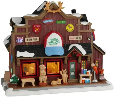 Wild Wooly'S Gift Shop battery operated Led Kerst LEMAX - Lemax Wild Wooly'S Gift Shop battery operated Led Kerst LEMAX - Lemax