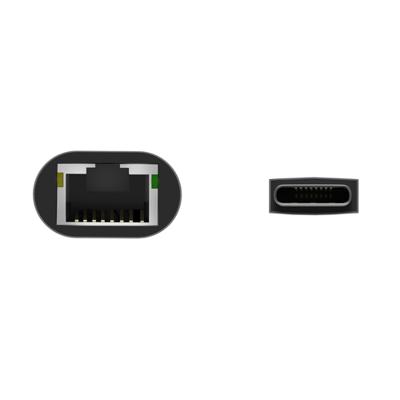AISENS - A109-0709 - USB3.1 Gen1 USB-C naar Gigabit Ethernet converter 10/100/1000 Mbps, grijs, 15 cm