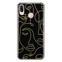 Huawei P20 Lite siliconen hoesje - Abstract faces - thumbnail