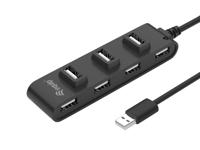Equip 128957 7-port usb 2.0 hub, usb 2.0, usb 2.0, 480 mbit/s, black - thumbnail