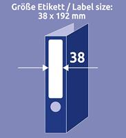 Avery-Zweckform Ordneretiketten L4760-10 38 x 192 mm Papier Wit Permanent hechtend 70 stuk(s) - thumbnail