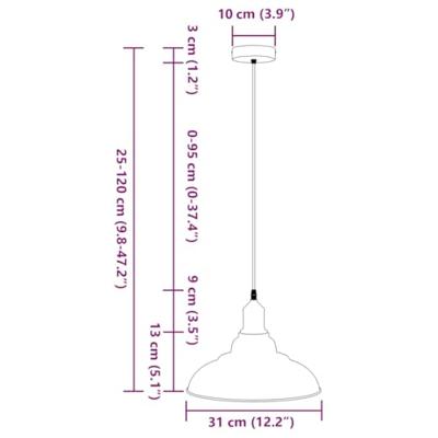 Hanglamp in hoogte verstelbaar E27 31 cm metaal glanzend geel Hanglamp in hoogte verstelbaar E27 31 cm metaal glanzend geel