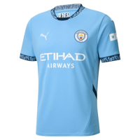 Manchester City Thuis Shirt Senior 2024/2025 - Maat L - Kleur: WitBlauw | Soccerfanshop - thumbnail