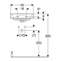 Geberit Smyle Fontein 45x36x16 cm Wit - thumbnail