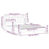 Bedframe met hoofdbord kunstleer zwart 120x200 cm - thumbnail