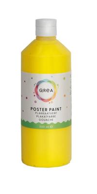 Plakkaatverf qrea geel 500ml Plakkaatverf qrea geel 500ml