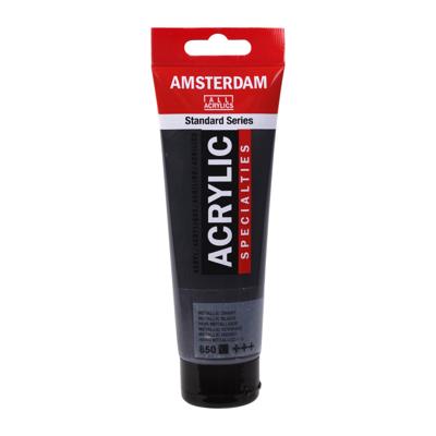Royal Talens Amsterdam Standard Series Acrylverf Tube 120 ml - Metallic Zwart 850