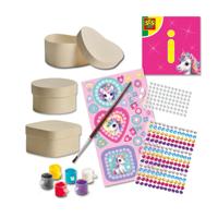 SES unicorn diamond painting houten sieradendoosjes - thumbnail