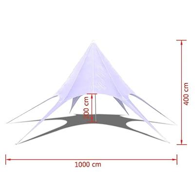 Prieel zeshoekige ster 10 m
