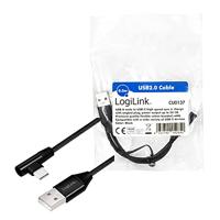 LogiLink CU0137 USB-kabel 0,3 m 2.0 USB A USB C Zwart - thumbnail