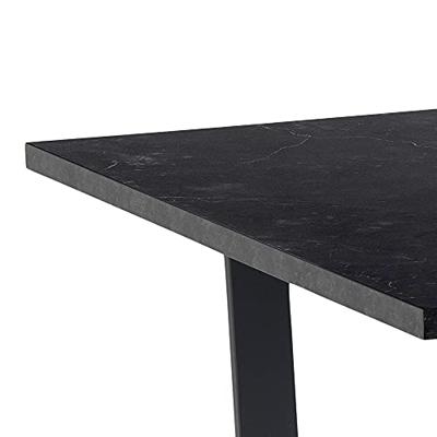 Bendt Eettafel 'Per' Marmerlook, 160 x 90cm, kleur zwart