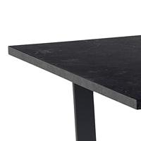 Bendt Eettafel 'Per' Marmerlook, 160 x 90cm, kleur zwart - thumbnail