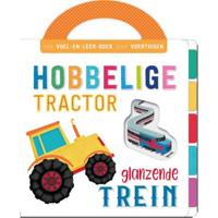 Rebo Publishers Voelboek voertuigen - hobbelige tractor, glanzende trein - thumbnail