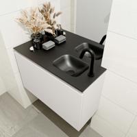 MONDIAZ OLAN 80cm toiletmeubel linen. LEX wastafel urban rechts 1 kraangat - thumbnail