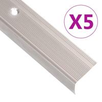 VidaXL Trapneuzen l-vormig 5 st 90 cm aluminium champagnekleurig - thumbnail