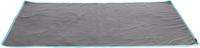 TRIXIE FLEECE DEKEN UITLOOPRUIMTES EN KNAAGDIERKOOI GRIJS / TURQUOISE 140X100 CM - thumbnail