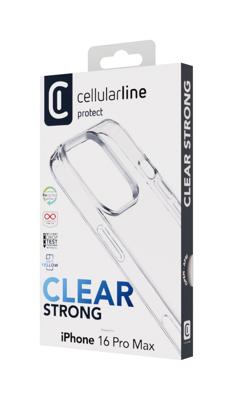 Cellularline Clear Strong Case Backcover Apple iPhone 16 Pro Max Transparant Inductieve lading Cellularline Clear Strong Case Backcover Apple iPhone 16 Pro Max Transparant Inductieve lading