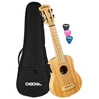 Cascha HH 2312E Bamboo Natural E/A sopraan ukelele set - thumbnail