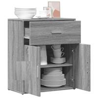 Dressoir 60x31x70 cm bewerkt hout grijs sonoma - thumbnail