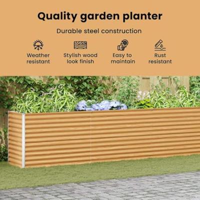 Verhoogde plantenbak 485 x 50 x 68 cm Gegalvaniseerd staal Verhoogde plantenbak 485 x 50 x 68 cm Gegalvaniseerd staal